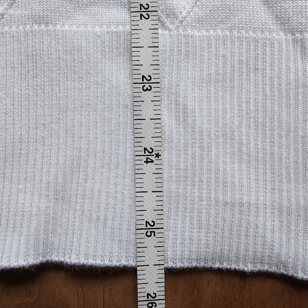 🚨 Sale Berkley Jensen All Over Pearl Embellished Sweater White Size XXL - Picture 7 of 9